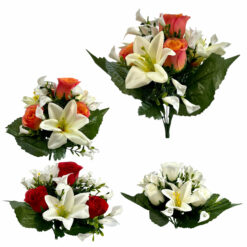 BOUQUET BT ROSE MINI ARUM ET LYS - 24CM