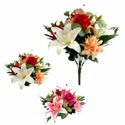 BOUQUET LYS TIGRES, ROSES, GERBERAS