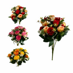 BOUQUET DE BOUTONS DE ROSE, FLEURETTES - 48CM