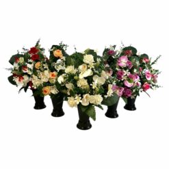 COMPOSITION ROSES, ORCHIDEES - 50CM