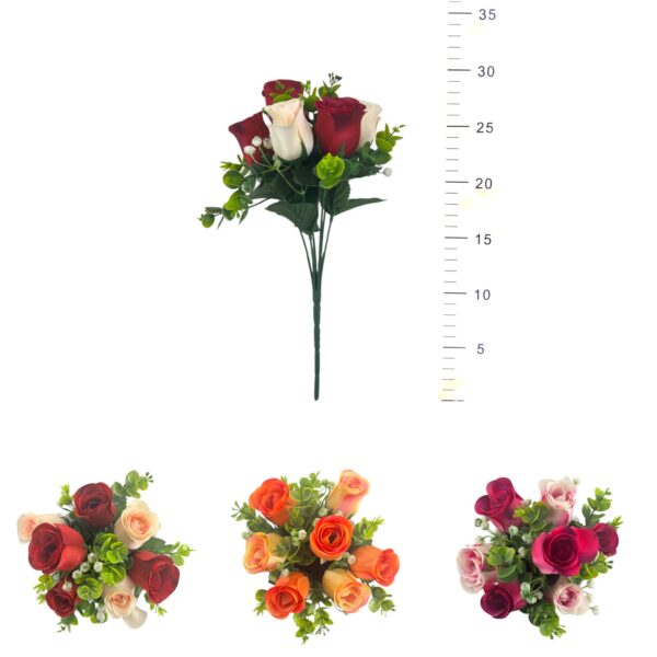 BOUQUET DE 7 BOUTONS DE ROSE