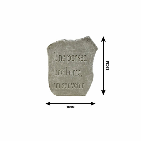 PLAQUE FUNERAIRE H : 12cm X10X4,5
