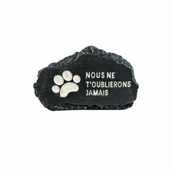 PLAQUE FUNERAIRE CHIEN/CHAT H : 10cm X 18cm X 6