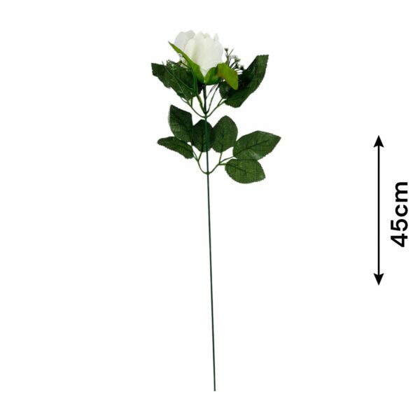 TIGE DE MONTAGE BOUTON DE ROSE - BLANCHE