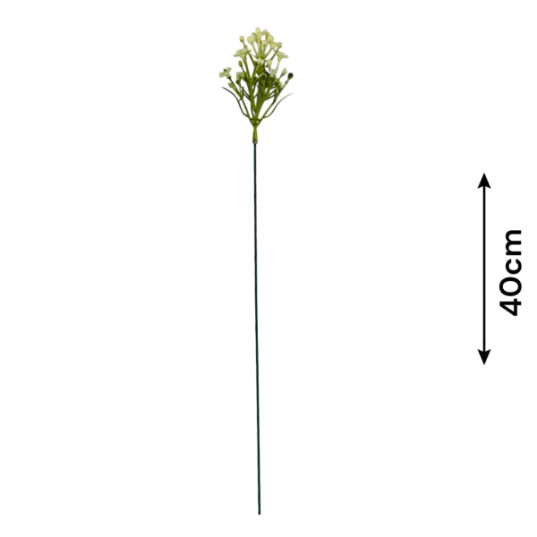 TIGE FLEURETTES BLANCHES 40CM
